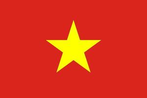 taille standard du drapeau du vietnam en asie. illustration vectorielle vecteur