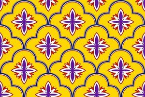 conception de modèle sans couture marocaine ethnique géométrique abstraite. tapis en tissu aztèque ornement mandala chevron décoration textile papier peint. fond d'illustrations vectorielles de broderie traditionnelle tribale