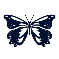 élément de décor papillon. symbole de silhouette d'insecte. illustration vectorielle vecteur