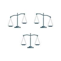 balance de la justice. symbole d'équilibre de la loi. Balance. vecteur