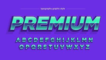 Typographie sportive en 3D chromé audacieux vecteur