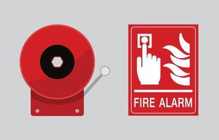 système d'alarme incendie, sécurité d'abord, conception vectorielle