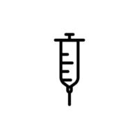 icône de la seringue. adapté au symbole du vaccin, à la santé. style d'icône de ligne. conception simple modifiable. vecteur de modèle de conception