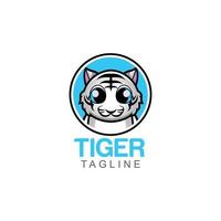 illustration vectorielle du logo de la société tigre blanc vecteur