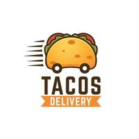 tacos livraison logo illustration vectorielle vecteur