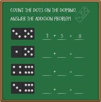 Compter les nombres avec des dominos vecteur