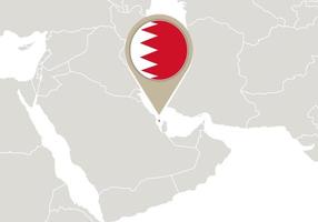 Bahreïn sur la carte du monde vecteur