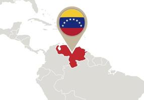 venezuela sur la carte du monde vecteur