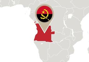 Angola sur la carte du monde vecteur