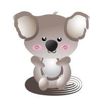 dessin animé d'un koala. animal kawaii- vecteur