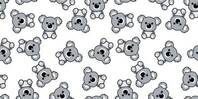 modèle sans couture de dessin animé mignon koala, illustration vectorielle vecteur