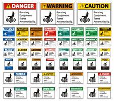 Définir l&#39;équipement rotatif vecteur