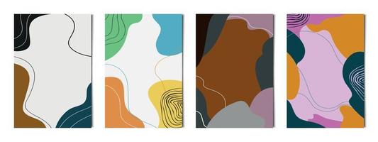 ensemble de 4 arrière-plans abstraits de texture artistique pour la publicité, les cartes de visite et les bannières - vecteur