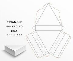 Lignes de matrices de boîtes d&#39;emballage triangulaires vecteur