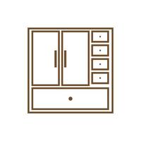meubles moderne ligne logo vecteur symbole icône illustration design minimaliste