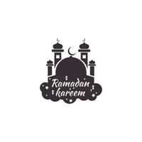 ramadan kareem eid al fitr mosquée islamique logo vecteur icône symbole illustration design