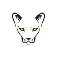 tête lion tigre guépard mascotte logo symbole vecteur illustration design