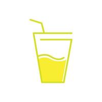 jus de citron boisson ligne logo modèle vecteur icône symbole conception illustration