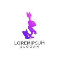 création de logo de lapin vecteur