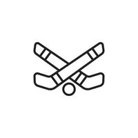 vecteur de symbole de signe premium de hockey sur glace