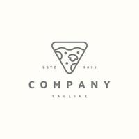 symbole de signe d'icône de pizza premium. logo vintage hipster vecteur