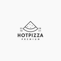 pizza chaude icône signe symbole hipster vintage logo vecteur