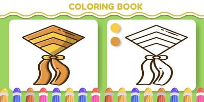 cerf-volant coloré et noir et blanc dessiné à la main dessin animé doodle livre de coloriage pour les enfants vecteur