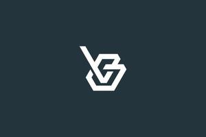 vecteur de conception de logo initial vg ou gv