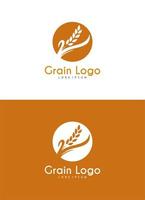 création de logo de grain et de blé vecteur