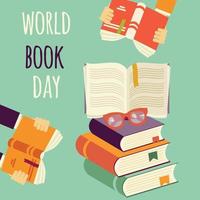 Journée mondiale du livre vecteur