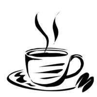 tasse de café silhouette vecteur