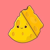 illustration de fromage mignon vecteur