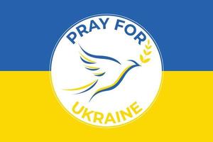 paix pour l'affiche de l'ukraine. conception de bannière. symbole de la paix et de la colombe. soutien à l'ukraine. arrêter la guerre en ukraine. création de logos et d'icônes vectorielles. vecteur