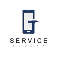 modèle de conception de logo de service de téléphonie mobile vecteur