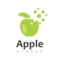 modèle de logo pomme pixel vecteur