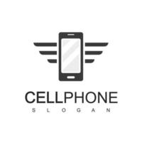 modèle de conception de logo de téléphone intelligent vecteur