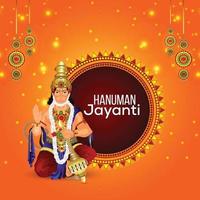 fond de célébration hanuman jayanti avec illustration vectorielle vecteur