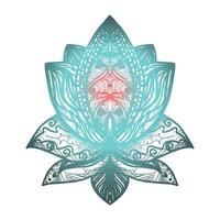 tatouage de fleur de lotus vecteur