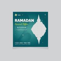 bannière de médias sociaux du ramadan vecteur