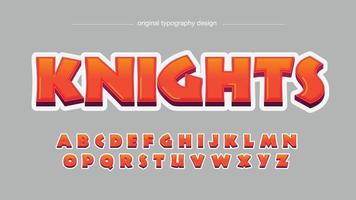 typographie futuriste de jeu 3d rouge vecteur