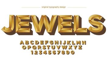 lettres isolées majuscules dorées 3d vecteur