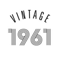 vecteur de conception de t-shirt rétro vintage 1961