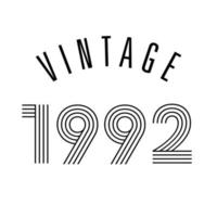 vecteur de conception de t-shirt rétro vintage 1992
