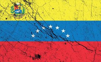drapeau vénézuélien en détresse avec effet de texture grunge, effet texturé rouillé vecteur