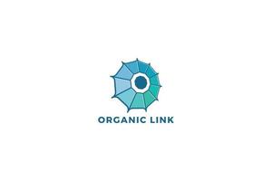 lettre o lien organique création de logo d'entreprise vecteur