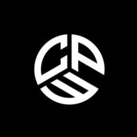 création de logo de lettre cpw sur fond blanc. concept de logo de lettre initiales créatives cpw. conception de lettre cpw. vecteur