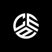 création de logo de lettre cep sur fond blanc. concept de logo de lettre initiales créatives cep. conception de lettre de cep. vecteur