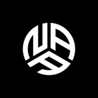 création de logo de lettre naa sur fond noir. concept de logo de lettre initiales créatives naa. conception de lettre naa. vecteur
