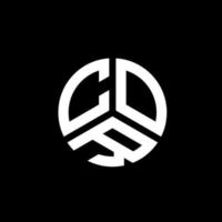 création de logo de lettre cor sur fond blanc. concept de logo de lettre initiales créatives cor. conception de lettre cor. vecteur