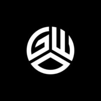 création de logo de lettre gwo sur fond blanc. concept de logo de lettre initiales créatives gwo. conception de lettre gwo. vecteur